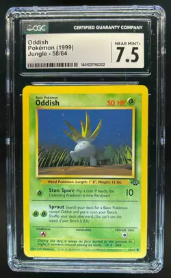 1999 Pokemon Jungle Oddish #58/64 CGC 7.5 - Image 1