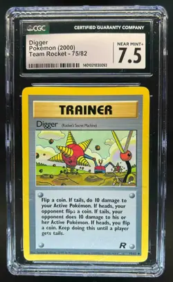 2000 Pokemon Team Rocket Digger #75/82 CGC 7.5 - Image 1