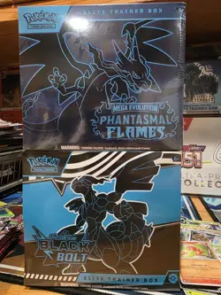 Pokemon Black Bolt Phantasmal Flames Etb Lot Of 2 - Image 1