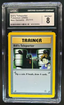 2000 Pokemon Neo Genesis Bill's Teleporter #91/111 CGC 8 - Image 1