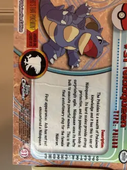 Spectra Nidoqueen Pokemon Topps Chrome Damaged - Image 3