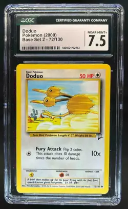 2000 Pokemon Set 2 Doduo #72/130 CGC 7.5 - Image 1