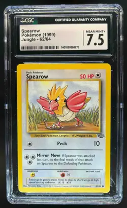 1999 Pokemon Jungle Spearow #62/64 CGC 7.5 - Image 1