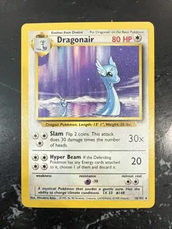 Pokemon Vintage - Dragonair 1999 Base Set 18/102 Rare Clean NM - Image 1