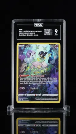 2023 POKEMON SWORD & SHIELD CROWN ZENITH Full Art Mew #GG10 TAG 9 MINT - Image 1