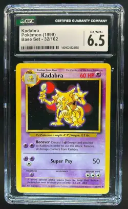 1999 Pokemon Unlimited Kadabra Uncommon #32/102 CGC 6.5 - Image 1