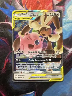 Pokemon TCG Mega Lopunny & Jigglypuff GX 165/236 Cosmic Eclipse 2019 Tag Team - Image 1
