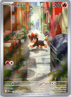 Pokemon TCG Mega Evolution- Litleo 139/132 Illustration Rare - Image 1