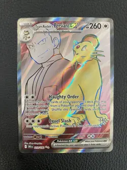 Pokemon TCG Team Rockets Persian EX Full Art 219/182 Destined Rivals Ultra Rare - Image 1