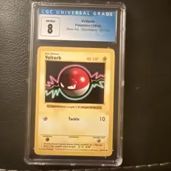 1999 POKEMON VOLTORB BASE SET SHADOWLESS CGC 8 67/102 NP3 - Image 1