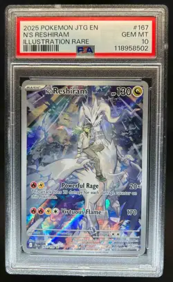 2025 Pokemon Journey Together N's Reshiram #167/159 PSA 10 - Image 1