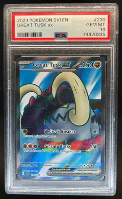 2023 Pokemon SV Great Tusk ex #230/198 PSA 10 - Image 1