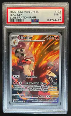 2025 Pokemon Destined Rivals Blaziken #192/182 PSA 9 - Image 1