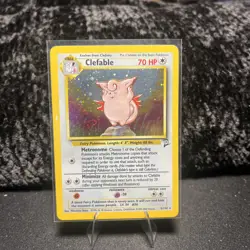 Clefable HP 5/130 Base Set 2 Pokemon TCG Holo - Image 1