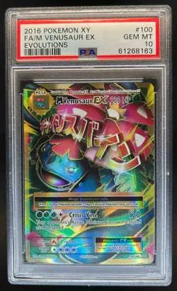 2016 Pokemon XY Evolutions Mega Venusaur #100/108 PSA 10 - Image 1