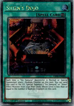 Yugioh Shien's Dojo RA04-EN088 1st Edition Quarter Century Secret Rare NM - Image 1