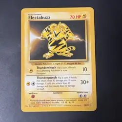 Electabuzz 020/102 Base Set Pokemon vintage 1999 WotC Non-Holo Rare - Image 1