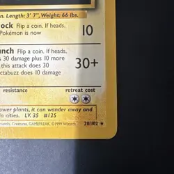 Electabuzz 020/102 Base Set Pokemon vintage 1999 WotC Non-Holo Rare - Image 4