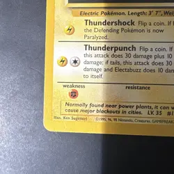 Electabuzz 020/102 Base Set Pokemon vintage 1999 WotC Non-Holo Rare - Image 5