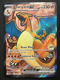 Charizard ex 183/165 Pokemon TCG Scarlet & Violet 151 Ultra Rare Full Art NM - Image 1