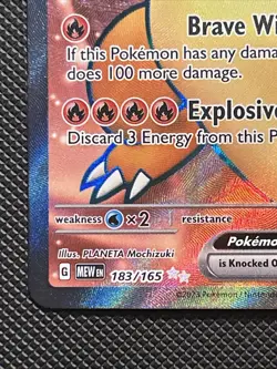 Charizard ex 183/165 Pokemon TCG Scarlet & Violet 151 Ultra Rare Full Art NM - Image 4