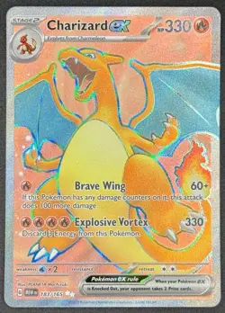 Charizard ex 183/165 Pokemon TCG Scarlet & Violet 151 Ultra Rare Full Art NM - Image 1
