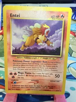 Entei Pokemon TCG Neo Revelation 17/64 Non-Holo Rare Card - Image 1