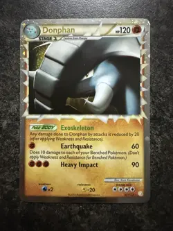 Pokemon TCG Donphan Prime HeartGold SoulSilver Holo Card 107/123 - Image 1