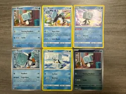 Eiscue Pokemon Card Collection Lot Of 6 With Holo And Reverse Holo - Image 1