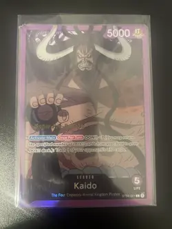 ST04-001 Super Pre Release Kaido Leader Card One Piece TCG Animal Kingdom - Image 1