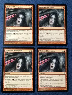MTG 4x Shattered Perception x4 NM Dark Ascension Magic Playset - Image 1