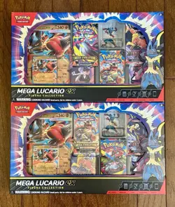 Pokemon Mega Lucario EX Figure Collection Box Lot of 2 English Sealed - Image 1