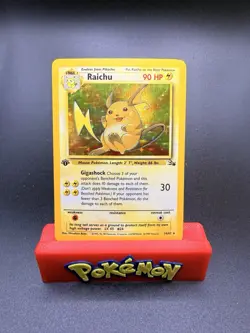 ⚡ Pokemon TCG Raichu Fossil 14/62 Holo 1999-2000 Wizards Fossil 1st Ed. LP - Image 1