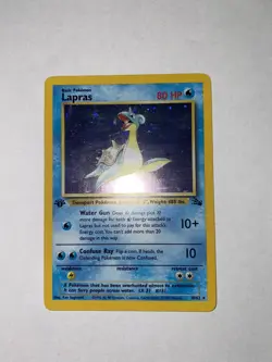 Pokemon TCG Mint 1st Edition Fossil Lapras 10/6 1999 - Image 1