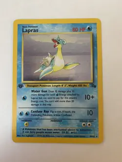 Pokemon TCG Mint 1st Edition Fossil Lapras 10/6 1999 - Image 2