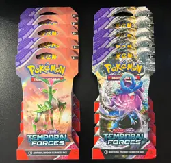 10x Temporal Forces Sleeved Booster Packs Pokemon TCG Lot - Sealed New - (SV05) - Image 1