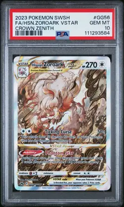 Hisuian Zoroark VSTAR GG56/GG70 Crown Zenith: Galarian Gallery Holo PSA 10 - Image 1