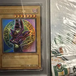 Yu-Gi-Oh Dark Magician LOB-005 the Legend of Blue Eyes White Dragon 1st Ed PSA 6 - Image 3