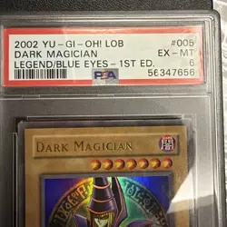 Yu-Gi-Oh Dark Magician LOB-005 the Legend of Blue Eyes White Dragon 1st Ed PSA 6 - Image 5