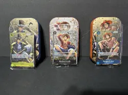 One Piece CCG Tin Set Vol. 2 Promo Set Luffy , Ace , Sabo W/Tins (No Boosters) - Image 1