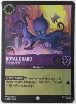 Royal Guard - Octopus Soldier 52/204 C Foil NEW (R.O.J) Disney Lorcana - Image 1