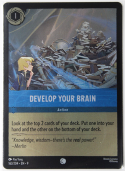 Develop Your Brain 163/204 C Foil NEW Disney Lorcana Fabled - Image 1