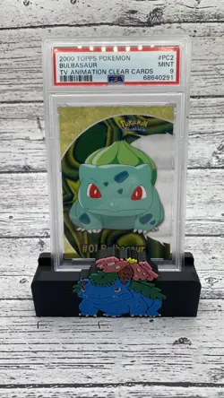 2000 Pokemon Topps Bulbasaur TV Animation Clear Cards #PC2 PSA 9 Mint - Image 1