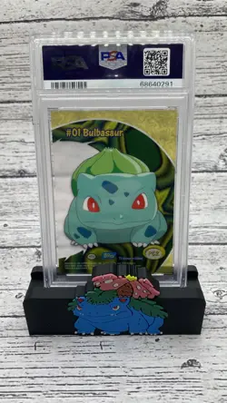 2000 Pokemon Topps Bulbasaur TV Animation Clear Cards #PC2 PSA 9 Mint - Image 2