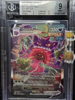 GENGAR VMAX ALT ART SCR #271 2021 SWORD & SHIELD FUSION STRIKE BGS 9 (PSA 10U) - Image 1