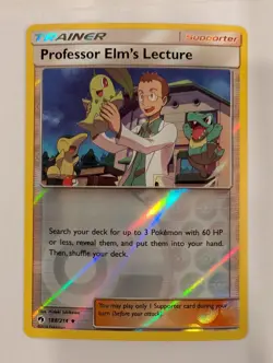 Professor Elm's Lecture 188/214 SM Lost Thunder Pokemon Reverse Holo Foil Nice! - Image 1