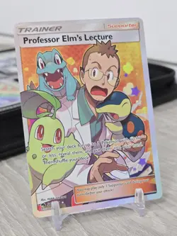 Pokemon Professor Elm's Lecture Full Art 213/214 Sm-Lost Thunder Rare Holo NM - Image 1