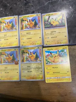 12 Pokemon Pikachu Cards 9 English 3 Japanese 5 Holo Sword And Shield - Image 4