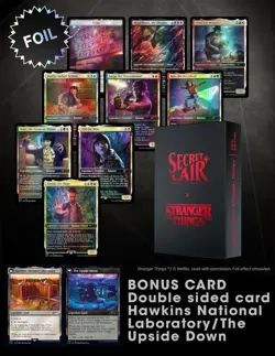 FOIL Stranger Things Secret Lair MTG Magic The Gathering 10 Cards Factory Sealed - Image 1