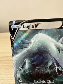 Pokemon Card Lugia V 138/195 Sword & Shield Silver Tempest Half Art Holo Rare NM - Image 2